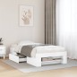 vidaXL Giroletto Bianco 90x200 cm in Legno Multistrato