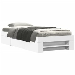 vidaXL Giroletto Bianco 90x200 cm in Legno Multistrato