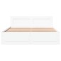 vidaXL Giroletto con Testiera Bianco 150x200 cm in Legno Multistrato vidaXL Giroletto con Testiera Bianco 150x200 cm in Legno Multistrato