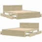 vidaXL Giroletto Testiera Rovere Sonoma 150x200 cm Legno Multistrato