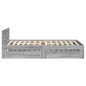 vidaXL Giroletto con Testiera Grigio Sonoma 90x200cm Legno Multistrato vidaXL Giroletto con Testiera Grigio Sonoma 90x200cm Legno Multistrato
