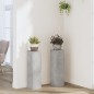 vidaXL Supporti per Piante 2 pz Grigio 17x17x60 cm Legno Multistrato
