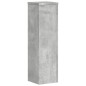 vidaXL Supporti per Piante 2 pz Grigio 17x17x60 cm Legno Multistrato