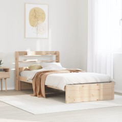 vidaXL Giroletto con Testiera 75x190 cm in Legno Massello di Pino
