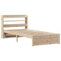 vidaXL Giroletto con Testiera 75x190 cm in Legno Massello di Pino