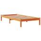 vidaXL Giroletto con Testiera Marrone Cera 90x200 cm Massello Pino vidaXL Giroletto con Testiera Marrone Cera 90x200 cm Massello Pino