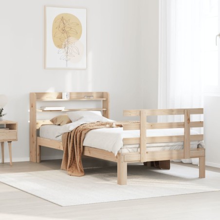 vidaXL Giroletto con Testiera 90x200 cm in Legno Massello di Pino