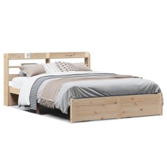 vidaXL Giroletto con Testiera 140x200 cm in Legno Massello di Pino