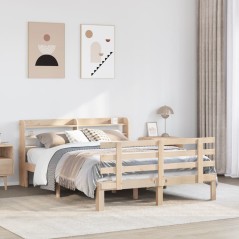 vidaXL Giroletto con Testiera 140x190 cm in Legno Massello di Pino