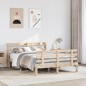 vidaXL Giroletto con Testiera 140x190 cm in Legno Massello di Pino vidaXL Giroletto con Testiera 140x190 cm in Legno Massello di Pino