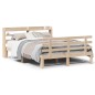 vidaXL Giroletto con Testiera 140x190 cm in Legno Massello di Pino vidaXL Giroletto con Testiera 140x190 cm in Legno Massello di Pino