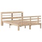 vidaXL Giroletto con Testiera 140x190 cm in Legno Massello di Pino vidaXL Giroletto con Testiera 140x190 cm in Legno Massello di Pino