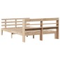 vidaXL Giroletto con Testiera 140x190 cm in Legno Massello di Pino vidaXL Giroletto con Testiera 140x190 cm in Legno Massello di Pino