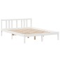 vidaXL Giroletto con Testiera senza Materasso Bianco 160x200 cm vidaXL Giroletto con Testiera senza Materasso Bianco 160x200 cm