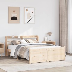 vidaXL Giroletto con Testiera 140x200 cm in Legno Massello di Pino