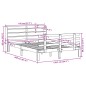 vidaXL Giroletto con Testiera Marrone Cera 135x190 cm Massello Pino vidaXL Giroletto con Testiera Marrone Cera 135x190 cm Massello Pino