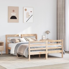 vidaXL Giroletto con Testiera 150x200 cm in Legno Massello di Pino