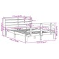vidaXL Giroletto con Testiera senza Materasso Bianco 160x200 cm vidaXL Giroletto con Testiera senza Materasso Bianco 160x200 cm