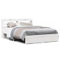 vidaXL Giroletto con Testiera senza Materasso Bianco 140x190 cm vidaXL Giroletto con Testiera senza Materasso Bianco 140x190 cm