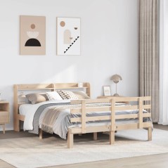vidaXL Giroletto con Testiera 140x200 cm in Legno Massello di Pino