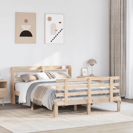vidaXL Giroletto con Testiera 140x200 cm in Legno Massello di Pino