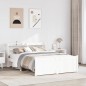 vidaXL Giroletto con Testiera senza Materasso Bianco 140x190 cm vidaXL Giroletto con Testiera senza Materasso Bianco 140x190 cm