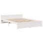 vidaXL Giroletto con Testiera senza Materasso Bianco 140x190 cm vidaXL Giroletto con Testiera senza Materasso Bianco 140x190 cm