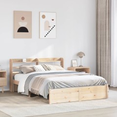 vidaXL Giroletto con Testiera 120x200 cm in Legno Massello di Pino