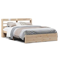 vidaXL Giroletto con Testiera 120x200 cm in Legno Massello di Pino