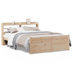 vidaXL Giroletto con Testiera 120x200 cm in Legno Massello di Pino