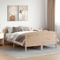 vidaXL Giroletto senza Materasso 140x200 cm in Legno Massello di Pino