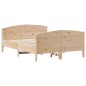 vidaXL Giroletto senza Materasso 140x200 cm in Legno Massello di Pino vidaXL Giroletto senza Materasso 140x200 cm in Legno Massello di Pino