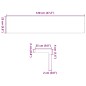 vidaXL Gradini 2 pz 120x25x2 cm in Rovere Massello Non Trattato