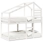 vidaXL Letto a Castello con Tetto Bianco 80x200 cm Legno Massello Pino vidaXL Letto a Castello con Tetto Bianco 80x200 cm Legno Massello Pino