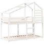 vidaXL Letto a Castello con Tetto Bianco 80x200 cm Legno Massello Pino vidaXL Letto a Castello con Tetto Bianco 80x200 cm Legno Massello Pino