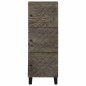 vidaXL Credenza Nera 40x33x110 cm in Legno Massello di Mango