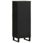 vidaXL Credenza Nera 40x33x110 cm in Legno Massello di Mango