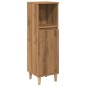 vidaXL Armadietto da Bagno Rovere Artigianale 30x30x100 cm Truciolato vidaXL Armadietto da Bagno Rovere Artigianale 30x30x100 cm Truciolato