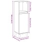 vidaXL Armadietto da Bagno Rovere Artigianale 30x30x100 cm Truciolato vidaXL Armadietto da Bagno Rovere Artigianale 30x30x100 cm Truciolato