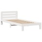 vidaXL Letto Libreria senza Materasso Bianco 100x200 cm Legno di Pino vidaXL Letto Libreria senza Materasso Bianco 100x200 cm Legno di Pino