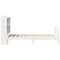 vidaXL Letto Libreria senza Materasso Bianco 100x200 cm Legno di Pino vidaXL Letto Libreria senza Materasso Bianco 100x200 cm Legno di Pino