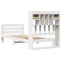 vidaXL Letto Libreria senza Materasso Bianco 100x200 cm Legno di Pino vidaXL Letto Libreria senza Materasso Bianco 100x200 cm Legno di Pino