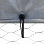 vidaXL Gabbia per Polli con Tetto e Anta Argento in Acciaio Zincato vidaXL Gabbia per Polli con Tetto e Anta Argento in Acciaio Zincato