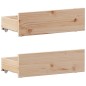 vidaXL Giroletto con Libreria senza Materasso 75x190 cm in Legno Pino