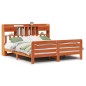vidaXL Letto Libreria senza Materasso Marrone Cera 200x200 cm in Pino vidaXL Letto Libreria senza Materasso Marrone Cera 200x200 cm in Pino