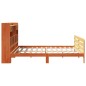 vidaXL Letto Libreria senza Materasso Marrone Cera 200x200 cm in Pino vidaXL Letto Libreria senza Materasso Marrone Cera 200x200 cm in Pino