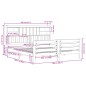 vidaXL Letto Libreria senza Materasso Marrone Cera 200x200 cm in Pino vidaXL Letto Libreria senza Materasso Marrone Cera 200x200 cm in Pino