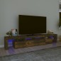 Mobile Porta TV con Luci LED Rovere Fumo 230x36,5x40 cm Mobile Porta TV con Luci LED Rovere Fumo 230x36,5x40 cm
