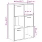 vidaXL Libreria Legno Antico 60,5x30x90 cm in Legno Multistrato vidaXL Libreria Legno Antico 60,5x30x90 cm in Legno Multistrato