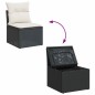 vidaXL Set Divani da Giardino 9 pz con Cuscini Nero in Polyrattan vidaXL Set Divani da Giardino 9 pz con Cuscini Nero in Polyrattan